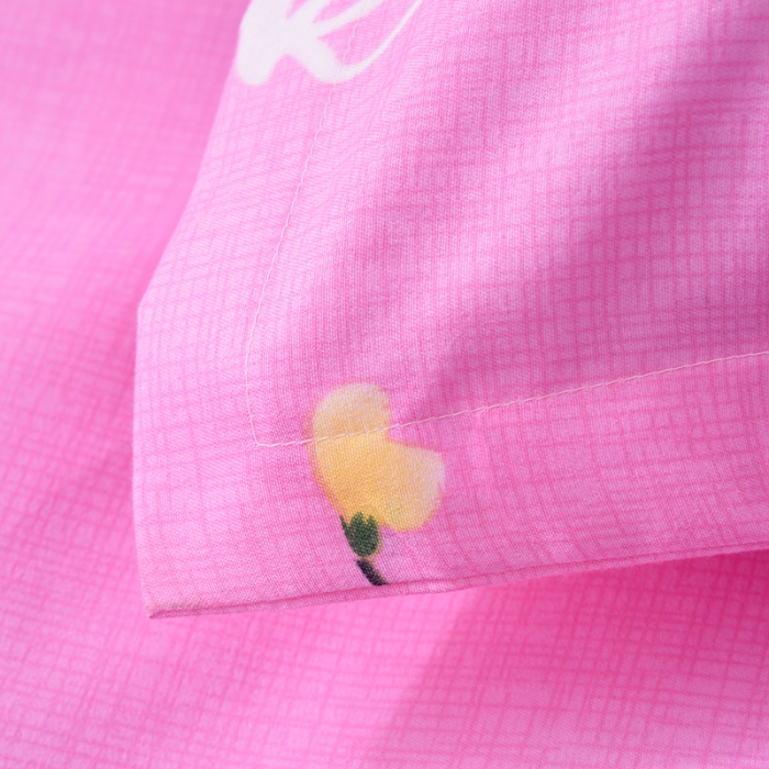 91家纺网 家纺一手货源 找家纺 梦柏 2020新款加厚磨毛四件套小版 春风里-粉