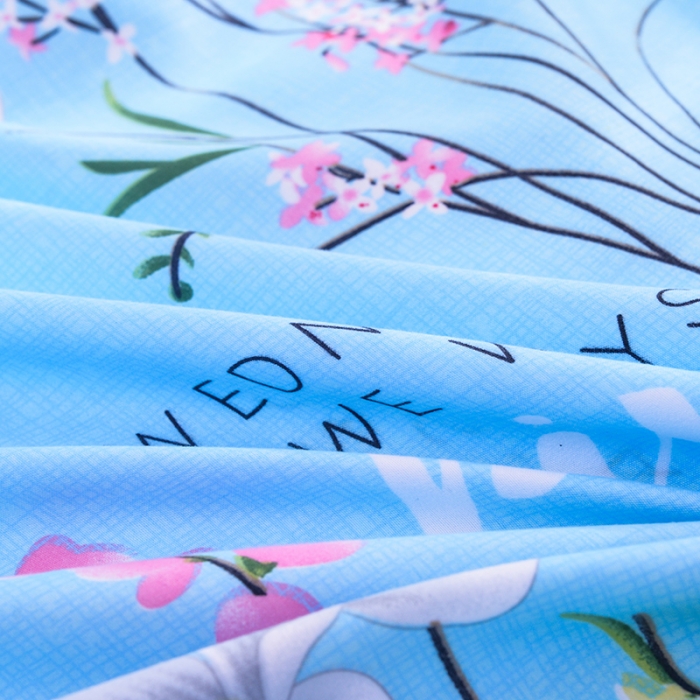 91家纺网 家纺一手货源 找家纺 梦柏 2020新款加厚磨毛四件套小版 春风里-蓝