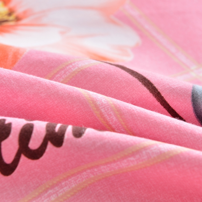 91家纺网 家纺一手货源 找家纺 梦柏 2020新款加厚磨毛四件套小版 花仙子-粉