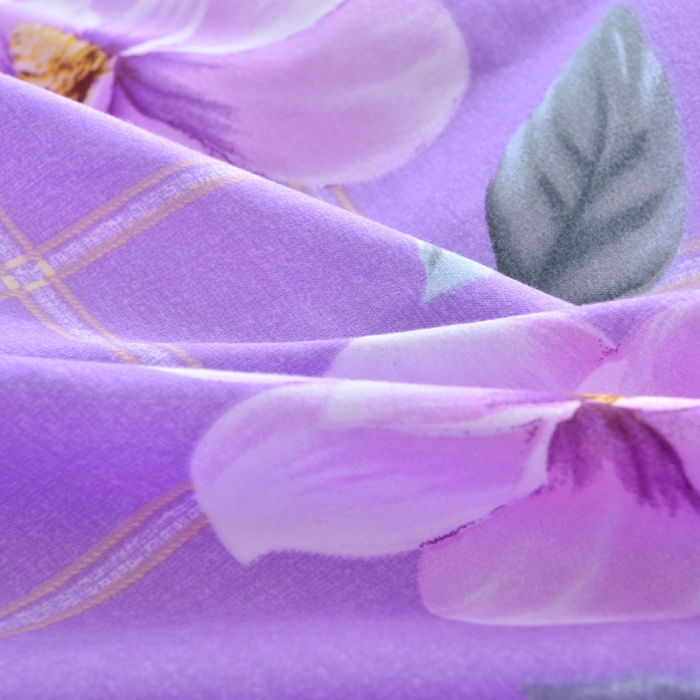 91家纺网 家纺一手货源 找家纺 梦柏 2020新款加厚磨毛四件套小版 花仙子-紫