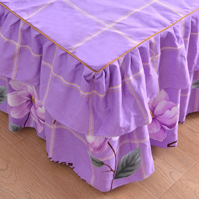 91家纺网 家纺一手货源 找家纺 梦柏 2020新款加厚磨毛四件套小版 花仙子-紫