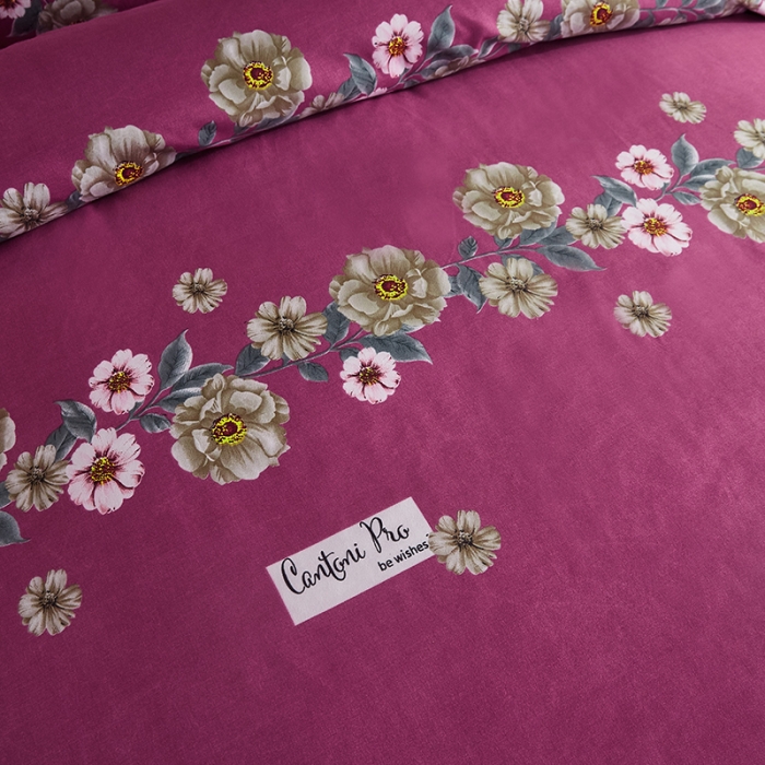 91家纺网 家纺一手货源 找家纺 梦柏 2020新款加厚磨毛四件套小版 花香丽影