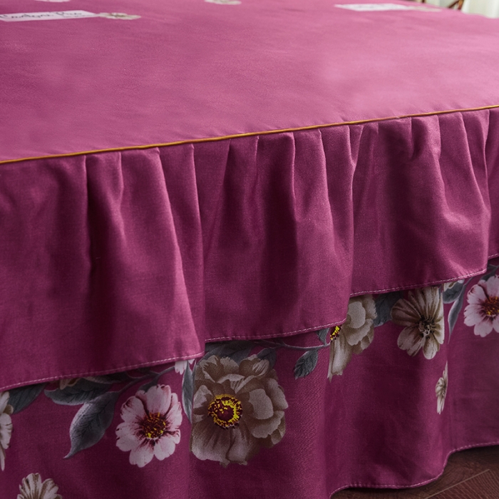 91家纺网 家纺一手货源 找家纺 梦柏 2020新款加厚磨毛四件套小版 花香丽影