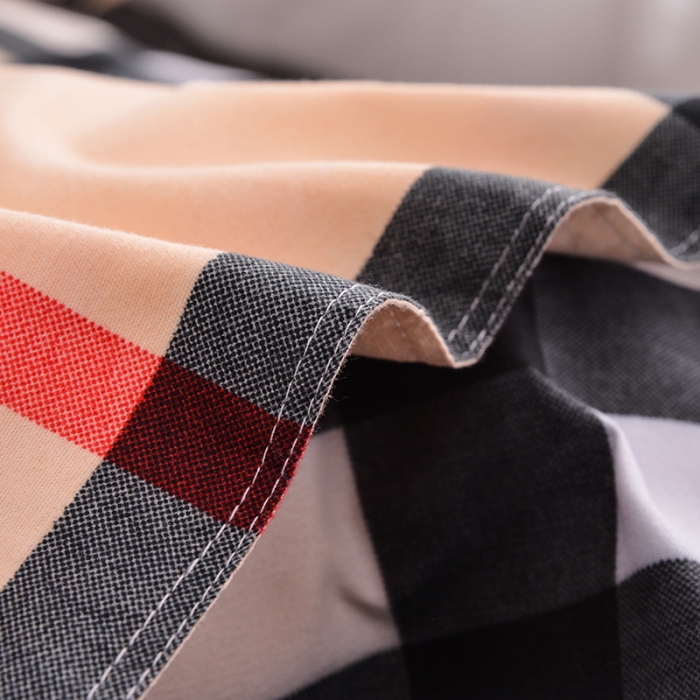 91家纺网 家纺一手货源 找家纺 梦柏 2020新款加厚磨毛四件套小版 经典格子