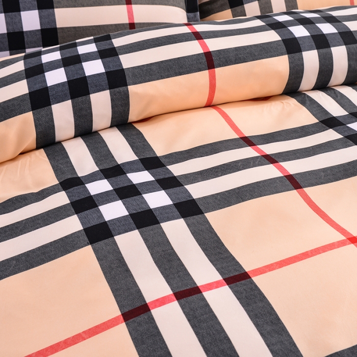 91家纺网 家纺一手货源 找家纺 梦柏 2020新款加厚磨毛四件套小版 经典格子