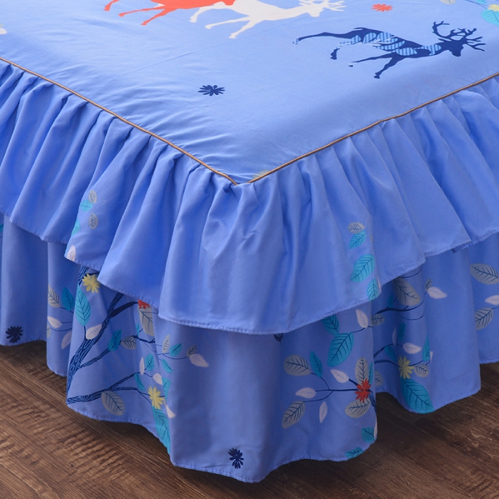 91家纺网 家纺一手货源 找家纺 梦柏 2020新款加厚磨毛四件套小版 麗鹿森林