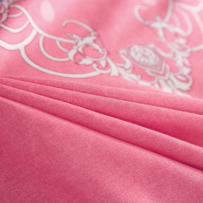 91家纺网 家纺一手货源 找家纺 梦柏 2020新款加厚磨毛四件套小版 牡丹仙子-粉