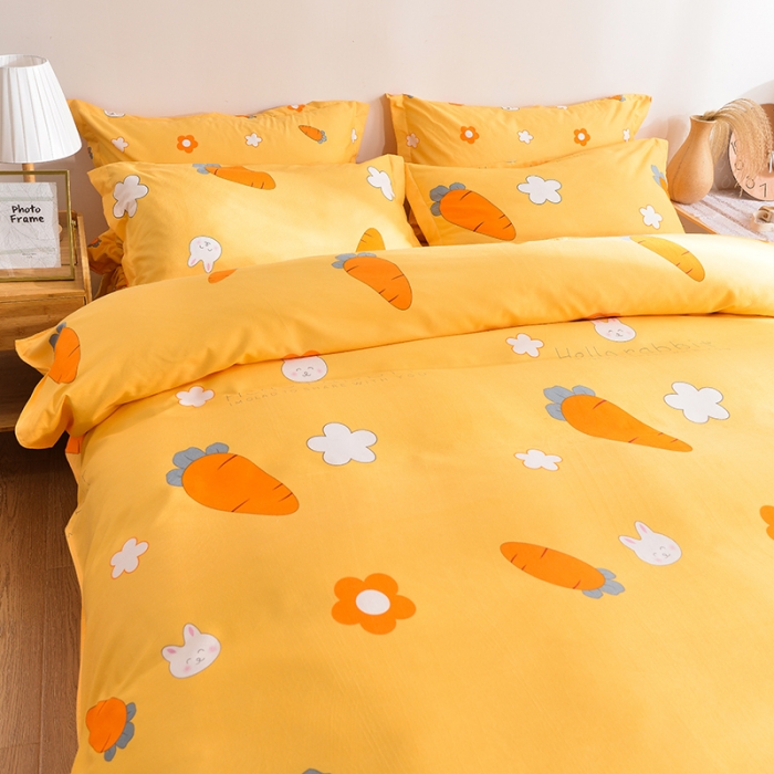 91家纺网 家纺一手货源 找家纺 梦柏 2020新款加厚磨毛四件套小版 兔子小姐