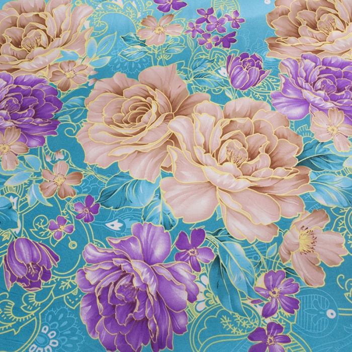 91家纺网 家纺一手货源 找家纺 梦柏 2020新款加厚磨毛四件套小版 妩媚花王-兰