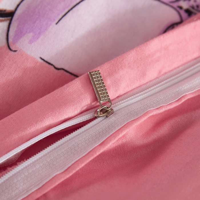 91家纺网 家纺一手货源 找家纺 梦柏 2020新款加厚磨毛四件套小版 幸福花开-粉