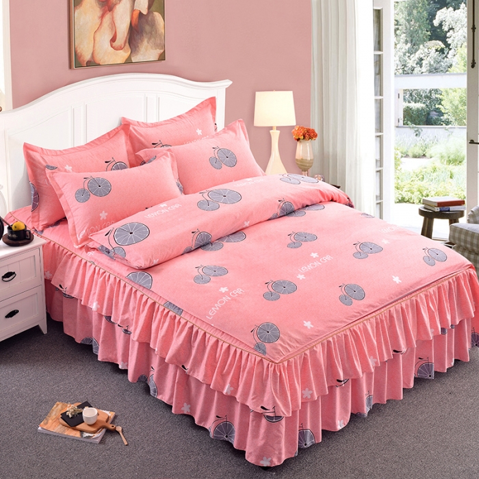 91家纺网 家纺一手货源 找家纺 梦柏 2020新款加厚磨毛四件套小版 阳光甜橙