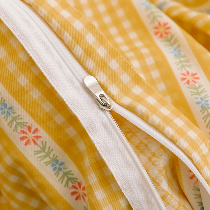 91家纺网 家纺一手货源 找家纺 （总）窝米2020新款全棉韩式公主风花边普通款四件套格子系列