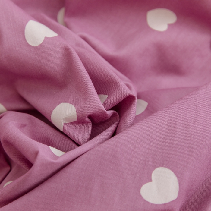 91家纺网 家纺一手货源 找家纺 窝米 2020新款全棉韩式公主风花边工艺款格子系列 爱心紫