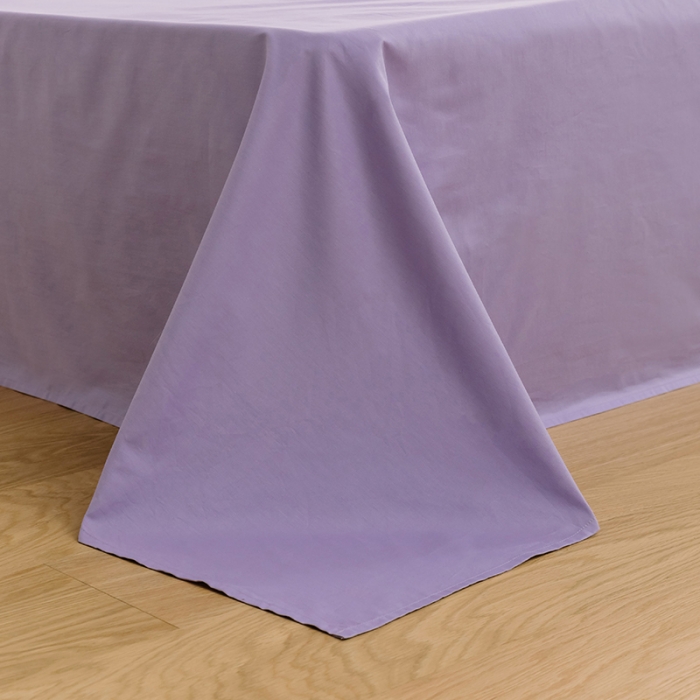 91家纺网 家纺一手货源 找家纺 窝米 2020新款全棉韩式公主风花边工艺款格子系列 洛璃紫