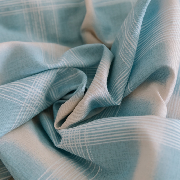 91家纺网 家纺一手货源 找家纺 窝米 2020新款全棉韩式公主风花边工艺款格子系列 蓝粉格