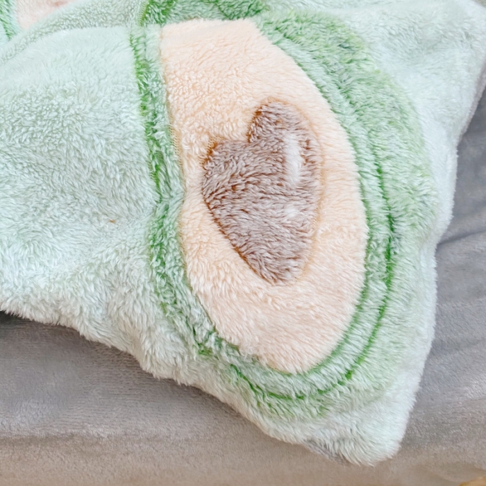 91家纺网 家纺一手货源 找家纺 川悦生活 2020新款雪花绒四件套 爱心牛油果