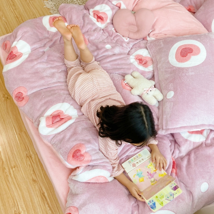 91家纺网 家纺一手货源 找家纺 川悦生活 2020新款雪花绒四件套 日系爱语