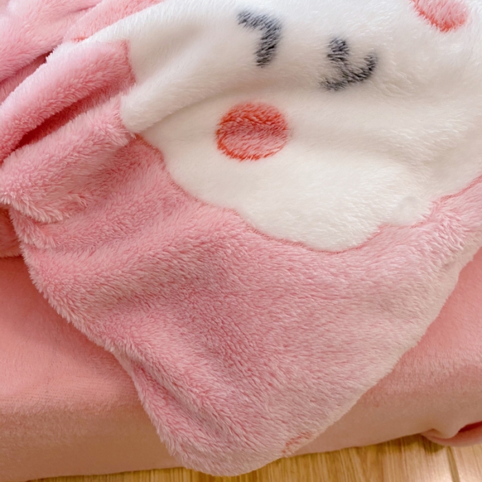 91家纺网 家纺一手货源 找家纺 川悦生活 2020新款雪花绒四件套 幸运草莓兔