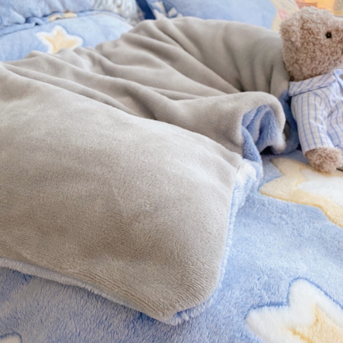 91家纺网 家纺一手货源 找家纺 川悦生活 2020新款雪花绒四件套 晚安星语