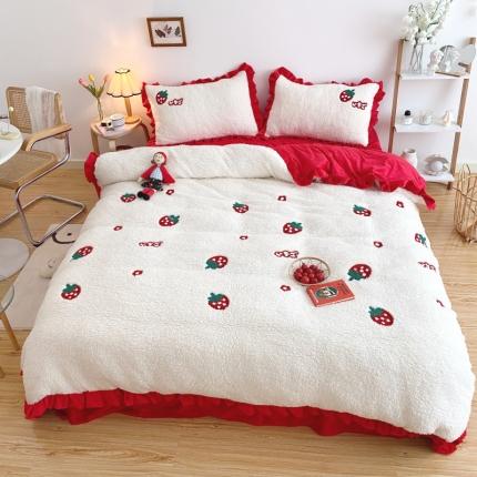 91家纺网 家纺一手货源 找家纺 （总）川悦生活 2020新款羊羔绒毛巾绣四件套