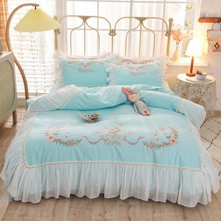 91家纺网 家纺一手货源 找家纺 （总）迪欧芙 2020新款全棉蕾丝公主风永恒爱恋系列四件套