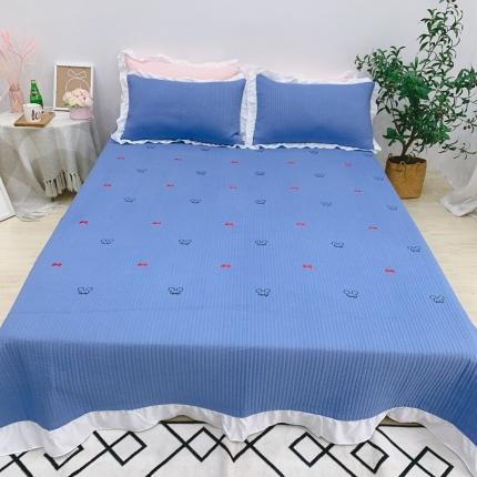 91家纺网 家纺一手货源 找家纺 漫调 2022新款ins风韩版床盖三件套 幸运鼠兰