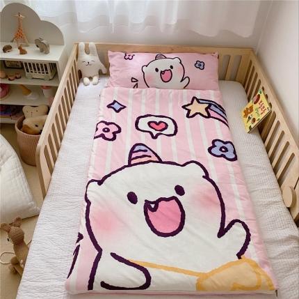 91家纺网 家纺一手货源 找家纺 美乐迪  2020新款儿童睡袋实拍图 背包独角兽