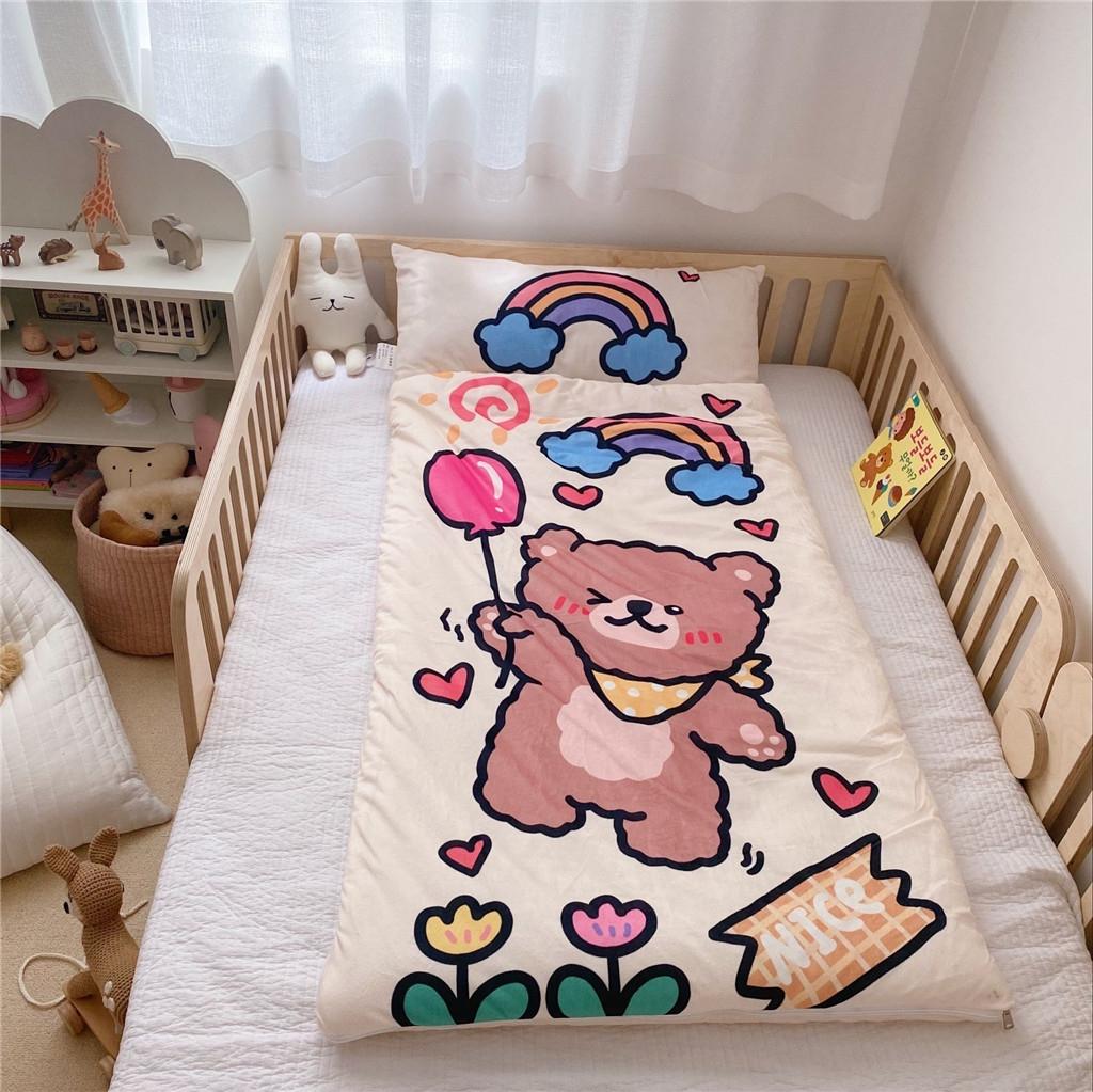 91家纺网 家纺一手货源 找家纺 美乐迪  2020新款儿童睡袋实拍图 小熊