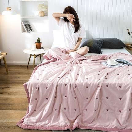 被靠被 2021新款心晴天丝夏被 心晴-粉色