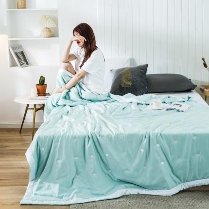 被靠被 2021新款心晴天丝夏被 心晴-浅绿