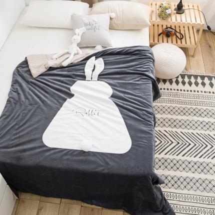 91家纺网 家纺一手货源 找家纺 （总）被靠被 2021新款萌兔多功能盖毯