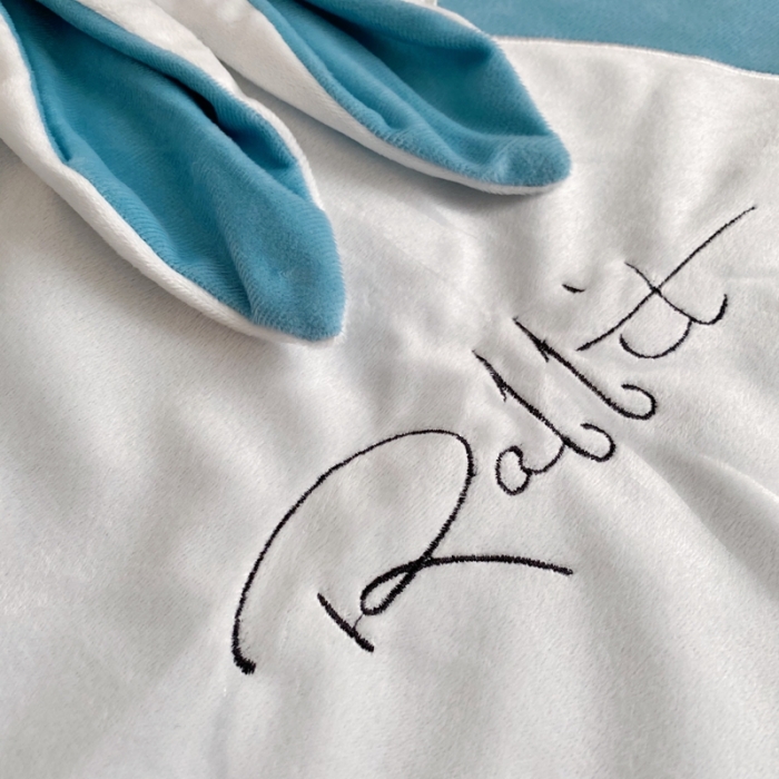 91家纺网 家纺一手货源 找家纺 被靠被 2021新款萌兔多功能盖毯 儿童天蓝