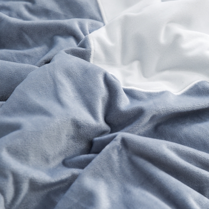 91家纺网 家纺一手货源 找家纺 被靠被 2021新款萌兔多功能盖毯 蓝灰