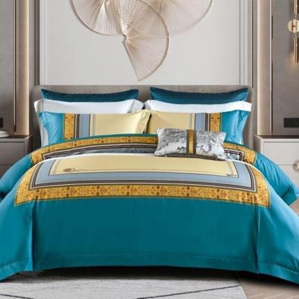 91家纺网 家纺一手货源 找家纺 （总）栩裕纺织 2023新款50支长绒棉数码印花四件套