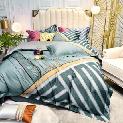 91家纺网 家纺一手货源 找家纺 （总）栩裕纺织 2023新款50支长绒棉数码印花四件套