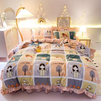 91家纺网 家纺一手货源 找家纺 （总）梦之岛 2020新款加厚磨毛四件套