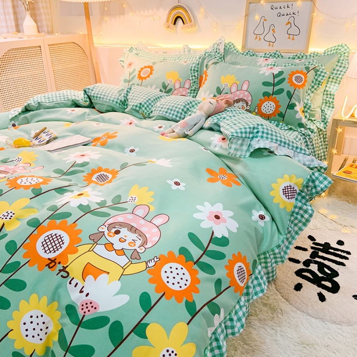 91家纺网 家纺一手货源 找家纺 梦之岛 2020新款加厚磨毛四件套 初恋