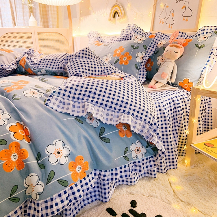 91家纺网 家纺一手货源 找家纺 梦之岛 2020新款加厚磨毛四件套 花房姑娘