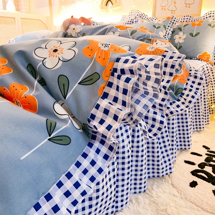 91家纺网 家纺一手货源 找家纺 梦之岛 2020新款加厚磨毛四件套 花房姑娘