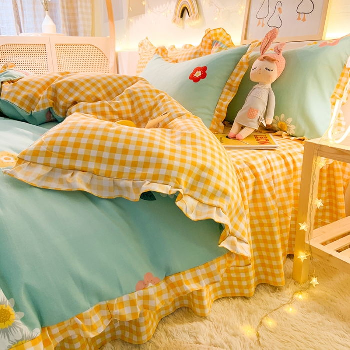 91家纺网 家纺一手货源 找家纺 梦之岛 2020新款加厚磨毛四件套 菊恋