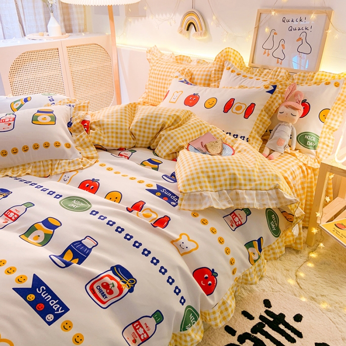 91家纺网 家纺一手货源 找家纺 梦之岛 2020新款加厚磨毛四件套 美好童年