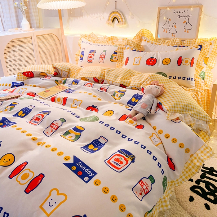 91家纺网 家纺一手货源 找家纺 梦之岛 2020新款加厚磨毛四件套 美好童年