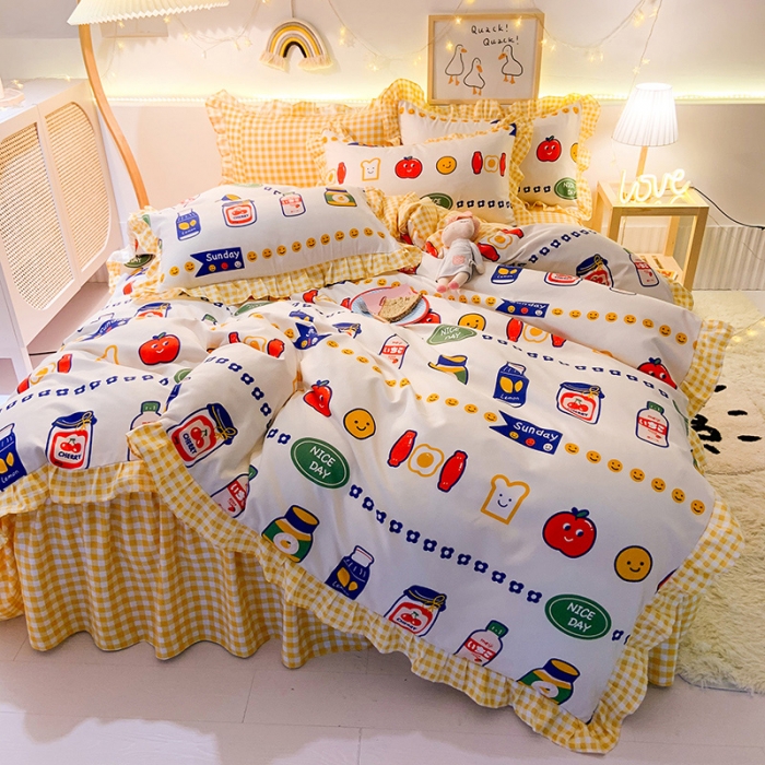 91家纺网 家纺一手货源 找家纺 梦之岛 2020新款加厚磨毛四件套 美好童年