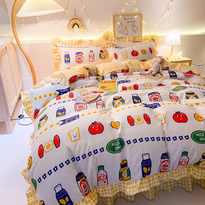 91家纺网 家纺一手货源 找家纺 梦之岛 2020新款加厚磨毛四件套 美好童年