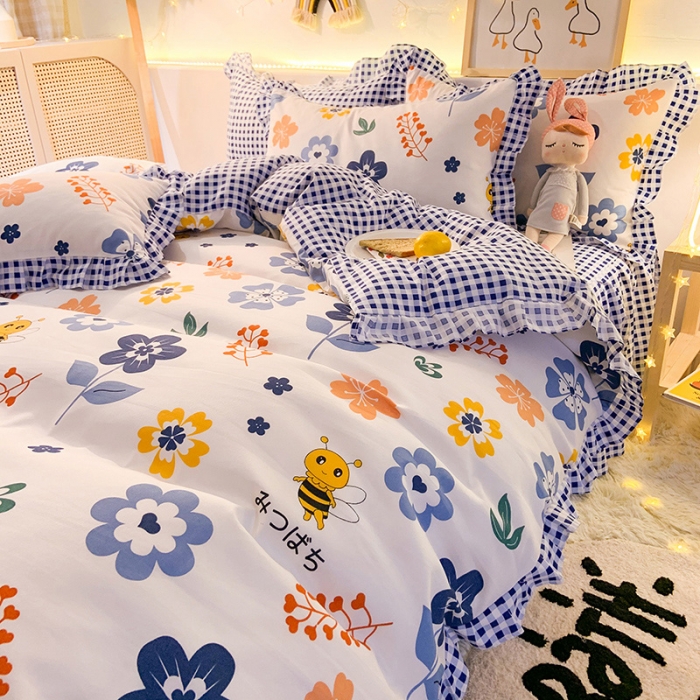 91家纺网 家纺一手货源 找家纺 梦之岛 2020新款加厚磨毛四件套 蜜蜂