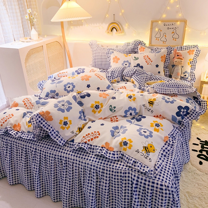 91家纺网 家纺一手货源 找家纺 梦之岛 2020新款加厚磨毛四件套 蜜蜂