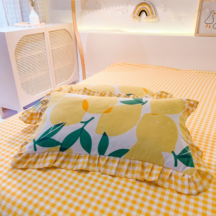 91家纺网 家纺一手货源 找家纺 梦之岛 2020新款加厚磨毛四件套 柠檬女孩