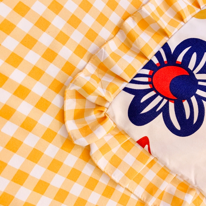 91家纺网 家纺一手货源 找家纺 梦之岛 2020新款加厚磨毛四件套 太阳花-黄