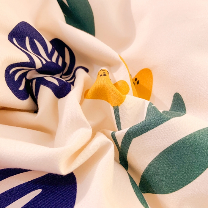 91家纺网 家纺一手货源 找家纺 梦之岛 2020新款加厚磨毛四件套 太阳花-黄