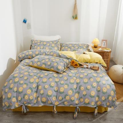 眠屿 2020新款针织棉四件套 花趣之梦